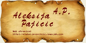 Aleksija Pajičić vizit kartica